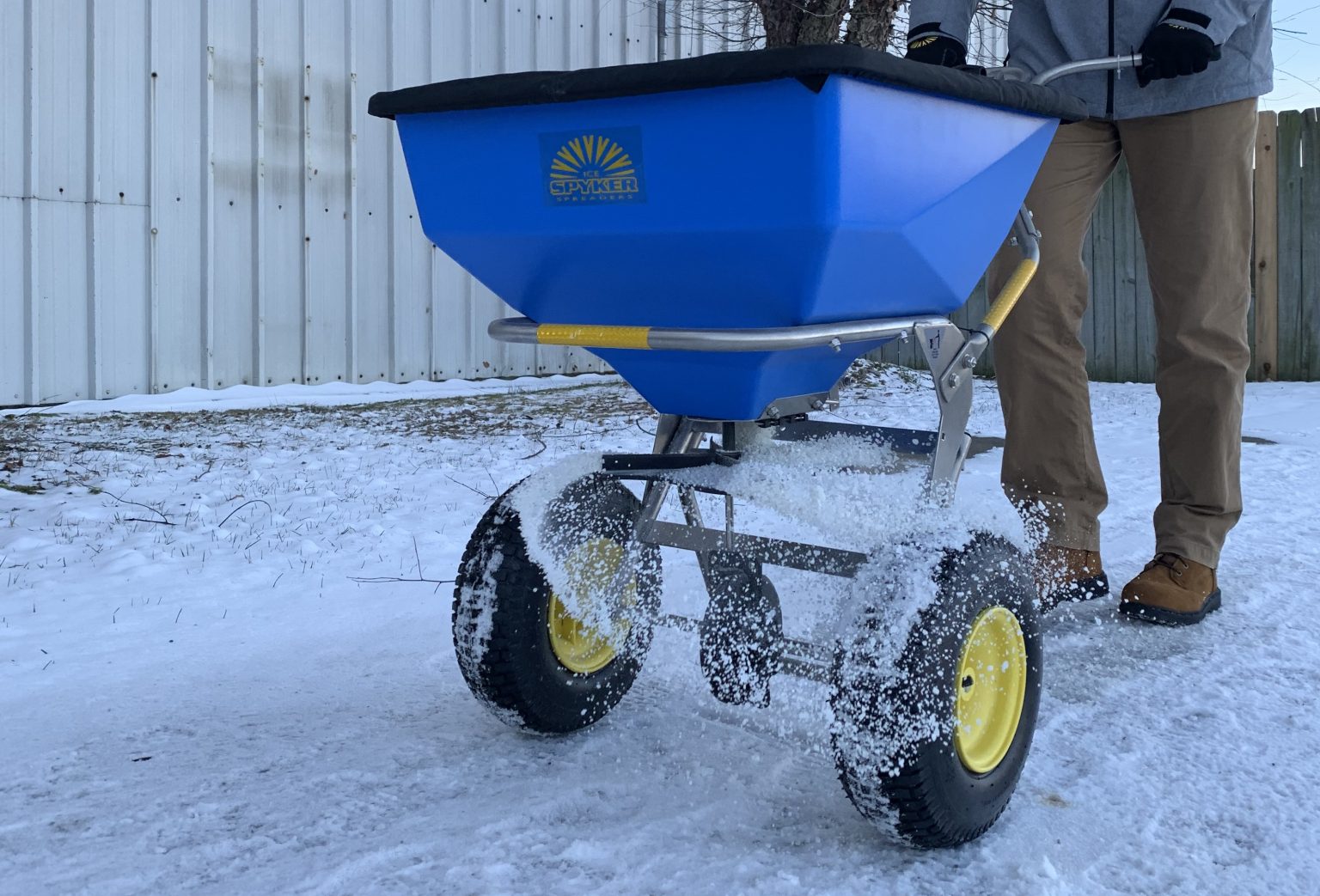 WalkBehind Salt Spreader by Spyker Spreaders